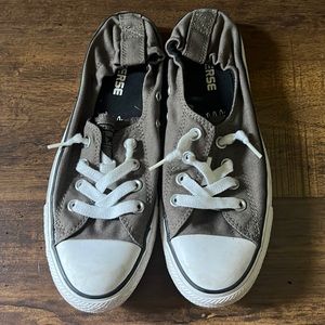Converse All-Stars low-top canvas grey green shoes
